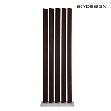 Lade das Bild in den Galerie-Viewer, Lamellen Sichtschutz Naturholzoptik mit Steinplatte