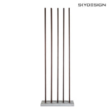 Lade das Bild in den Galerie-Viewer, Lamellen Sichtschutz Naturholzoptik mit Steinplatte