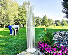 Lade das Bild in den Galerie-Viewer, Raumteiler für Garten und Terrasse Rund und Weiss aus Fiberglas
