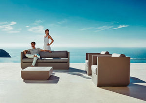 1er Hocker Outdoor Lounge Möbel Designer Terrassenmöbel