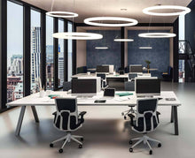 Lade das Bild in den Galerie-Viewer, Runde Pendelleuchten online kaufen » Pendellampe Kreisform. LED Runde Hängeleuchte Dimmbar Fernbedienung 3 Ringe Pendelleuchte