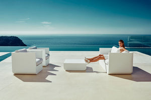 1er Hocker Outdoor Lounge Möbel Designer Terrassenmöbel