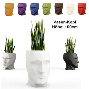 Skydesign Möbel, Outdoor Vondom Garten Set | Sessel | Hocker | Vase als Kopf in Kopfform
