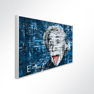 Albert Einstein Schallschutz Bild blau