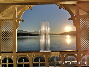 Sichtschutz-Raumteiler Skydesign Stäbe und Stangen aus Glas